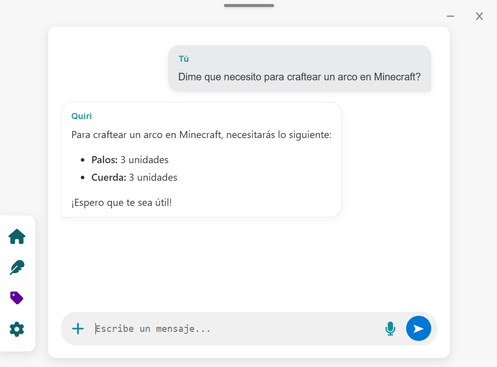 Diseño elegante de la interfaz de usuario de Quiri
